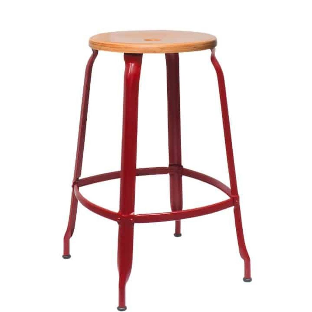 Stools for hospitalities & contracts - Nicolle® stool H60cm Wood and Metal - NICOLLE CHAISE