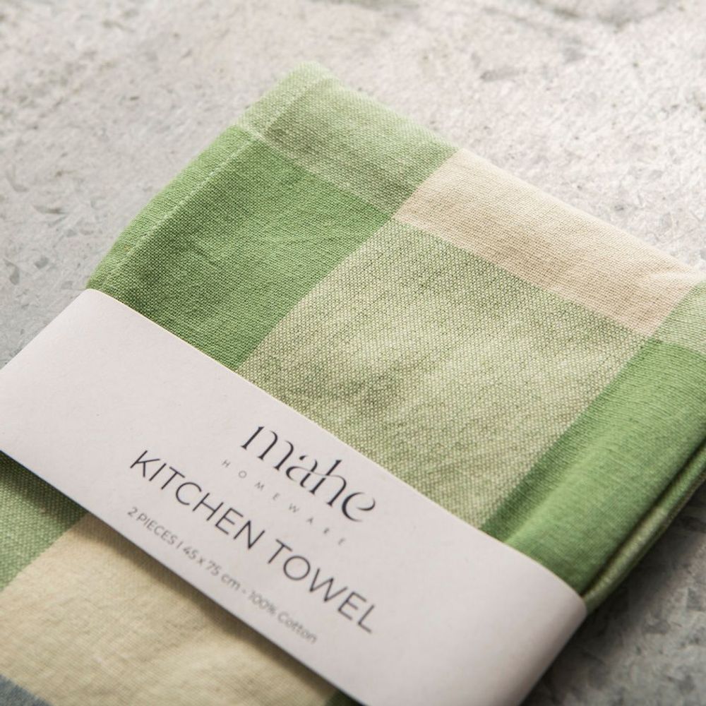 Dish towels - Check Woven Cotton Multicolor Kitchen Towel - MAHE HOMEWARE