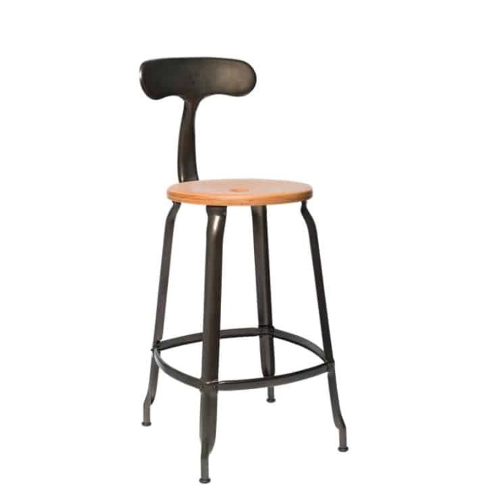 Chairs for hospitalities & contracts - Nicolle® Chair H60cm Wood and Metal - NICOLLE CHAISE