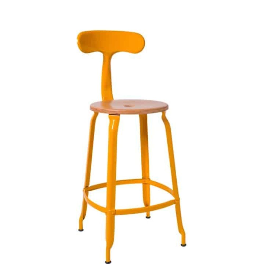 Chairs for hospitalities & contracts - Nicolle® Chair H60cm Wood and Metal - NICOLLE CHAISE