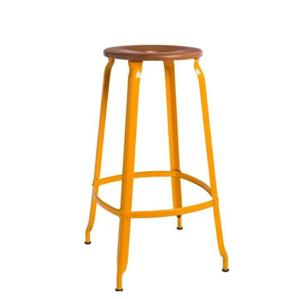 Sièges pour collectivités - Tabouret Nicolle® H75cm Bois et Métal - NICOLLE CHAISE