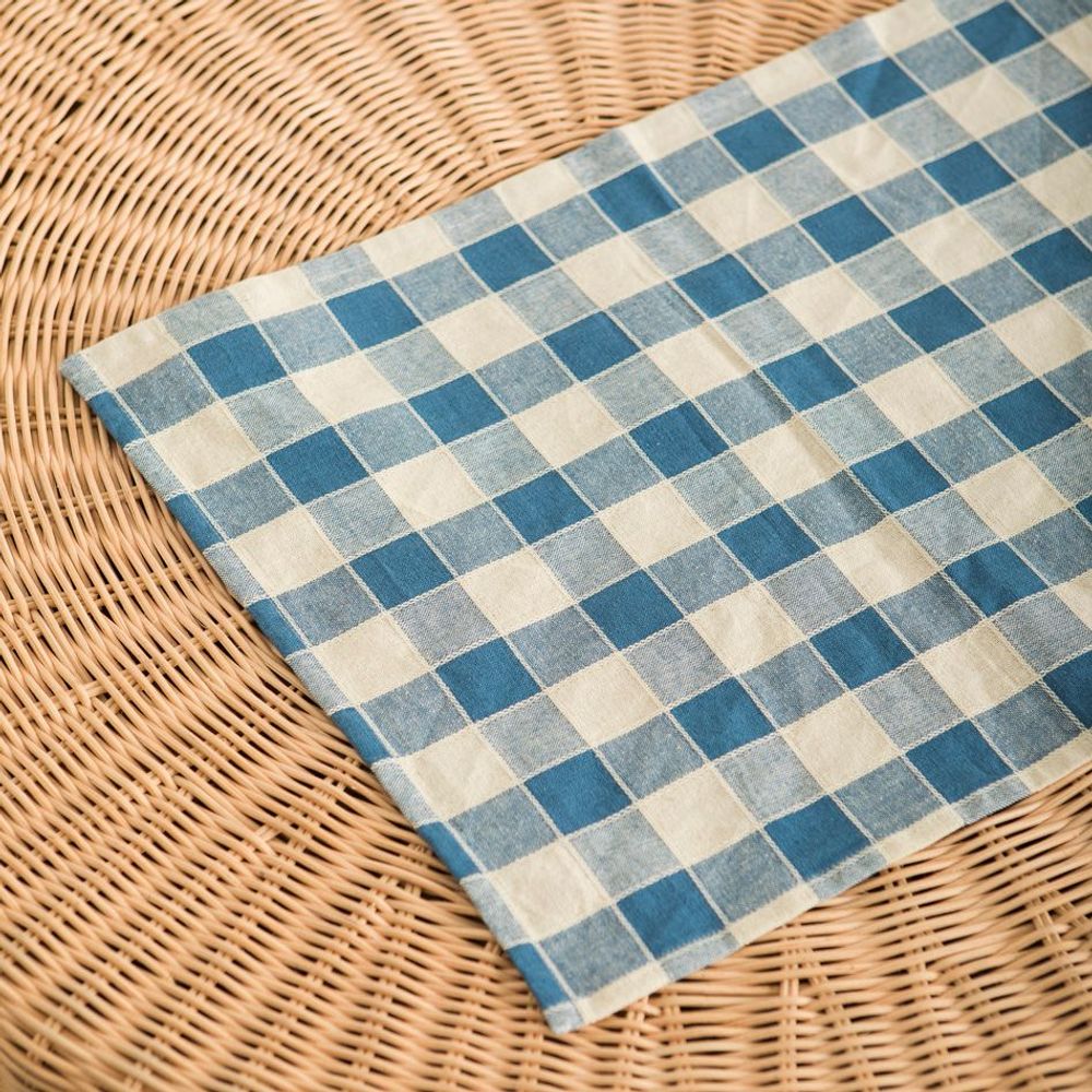 Placemats - Check Woven Cotton Placemat - MAHE HOMEWARE