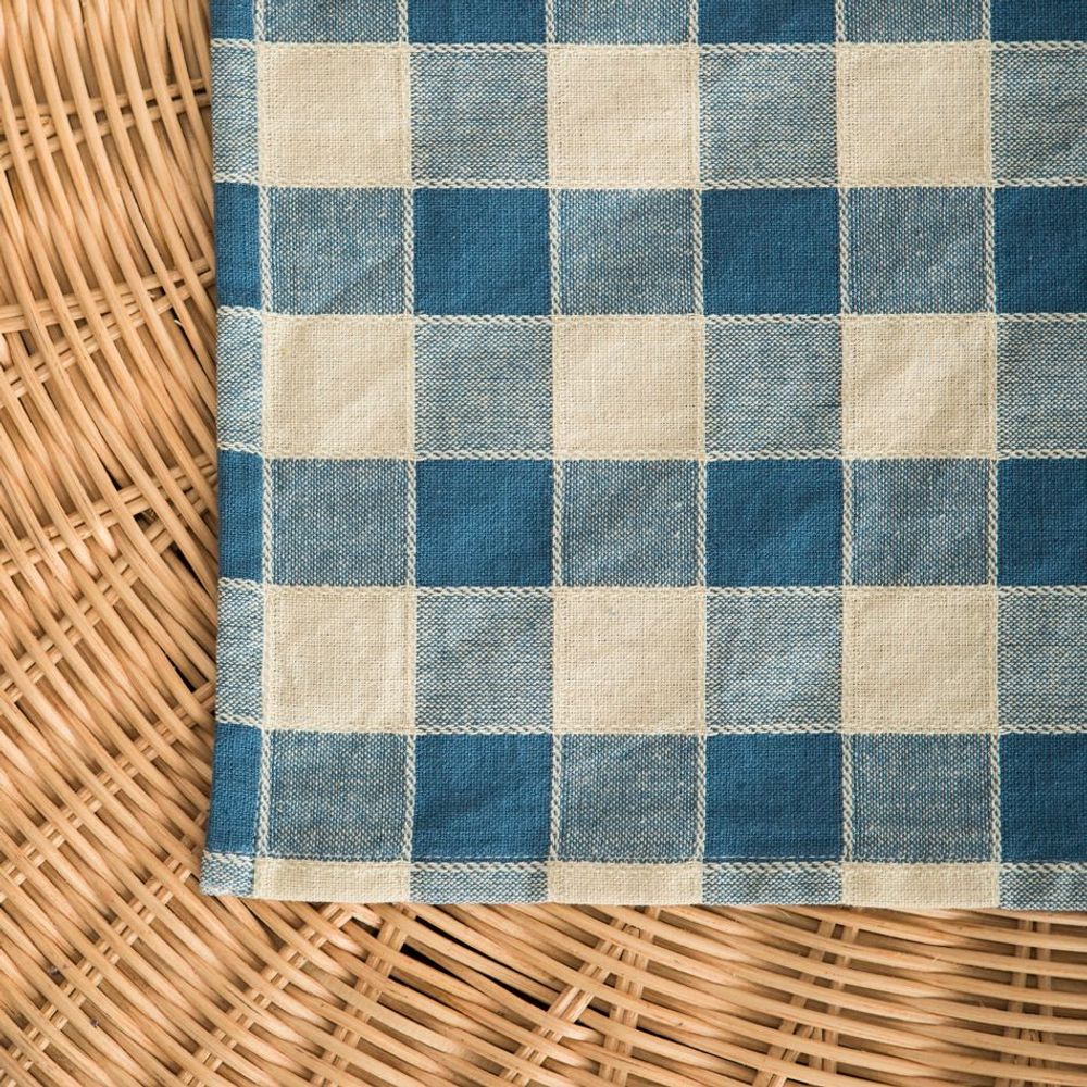 Placemats - Check Woven Cotton Placemat - MAHE HOMEWARE