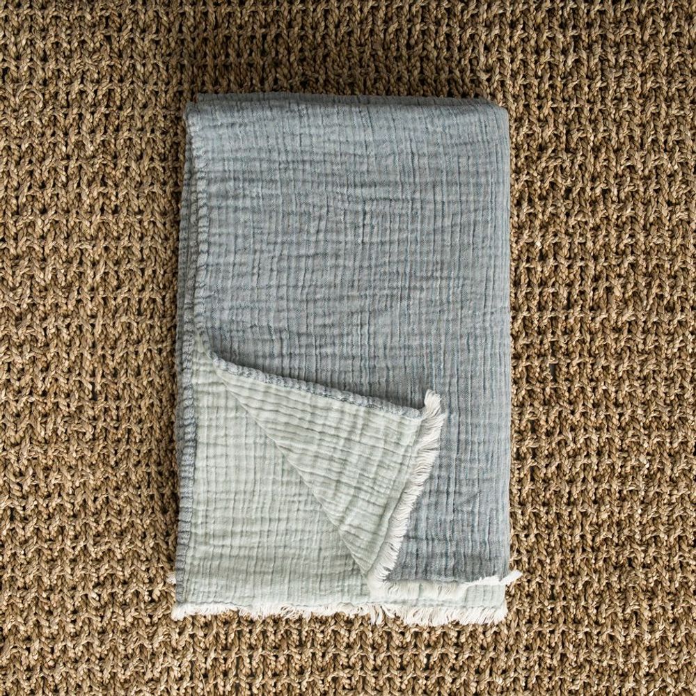 Bed linens - Cotton Gauze Plaid MAHE - MAHE HOMEWARE