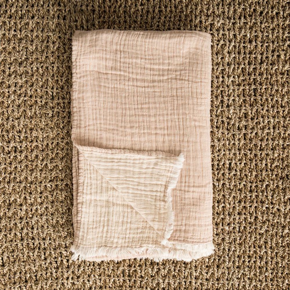 Bed linens - Cotton Gauze Plaid MAHE - MAHE HOMEWARE