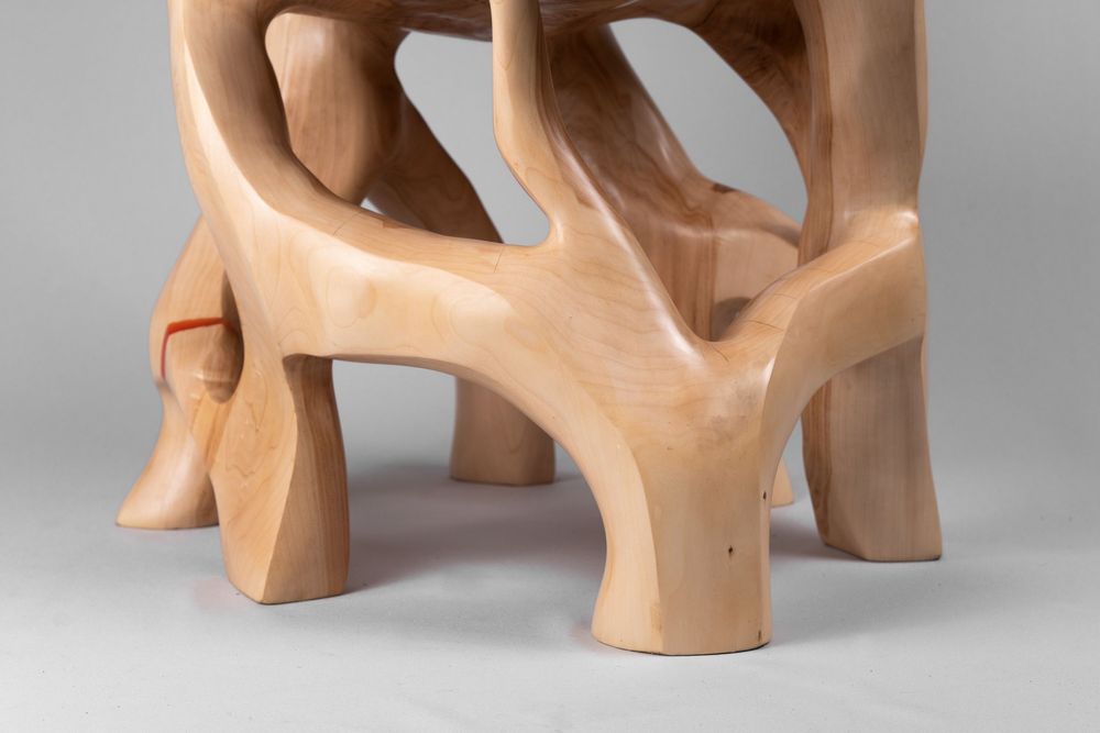 Chaises - Chaise, sculpture fonctionnelle sculptée dans une seule pièce de bois - LOGNITURE