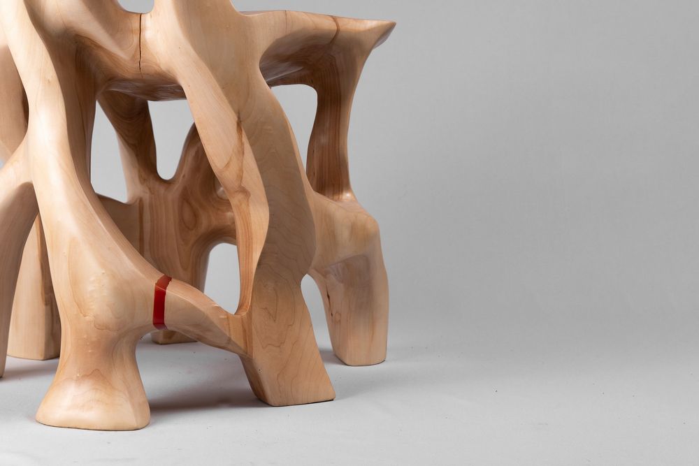 Chaises - Chaise, sculpture fonctionnelle sculptée dans une seule pièce de bois - LOGNITURE