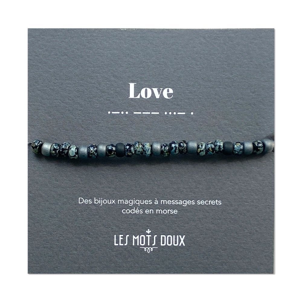 Jewelry - Men's morse code bracelet: Love - LES MOTS DOUX