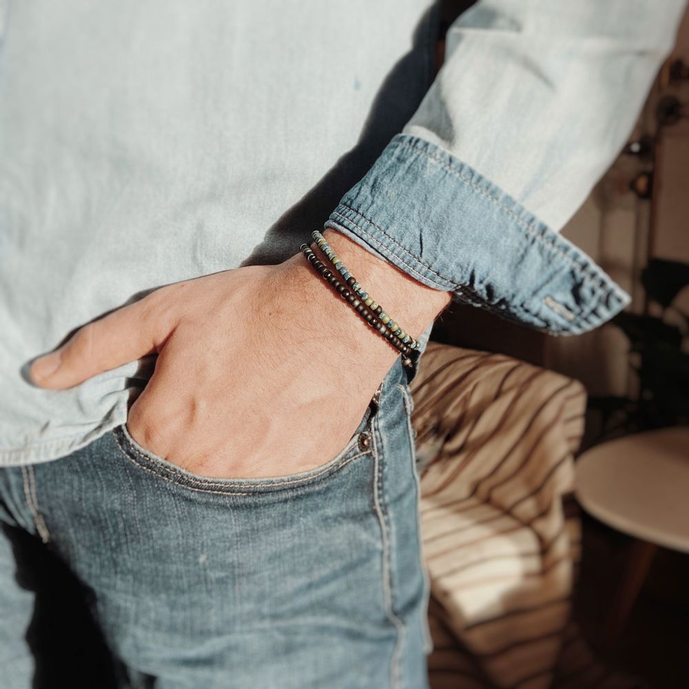 Jewelry - Men's morse code bracelet: Love - LES MOTS DOUX