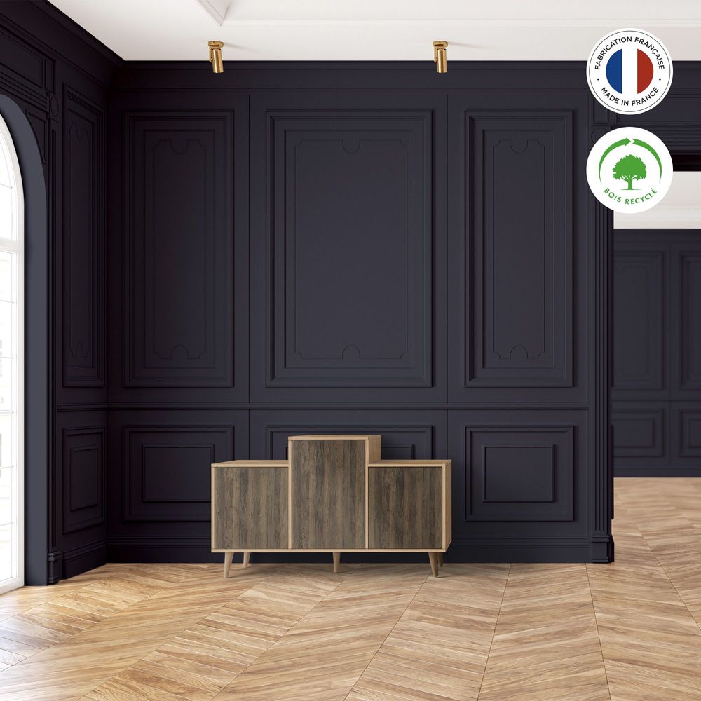 Buffets - Meuble de rangement GRAND EX AEQUO 3 portes - Chêne Vintage - YZON