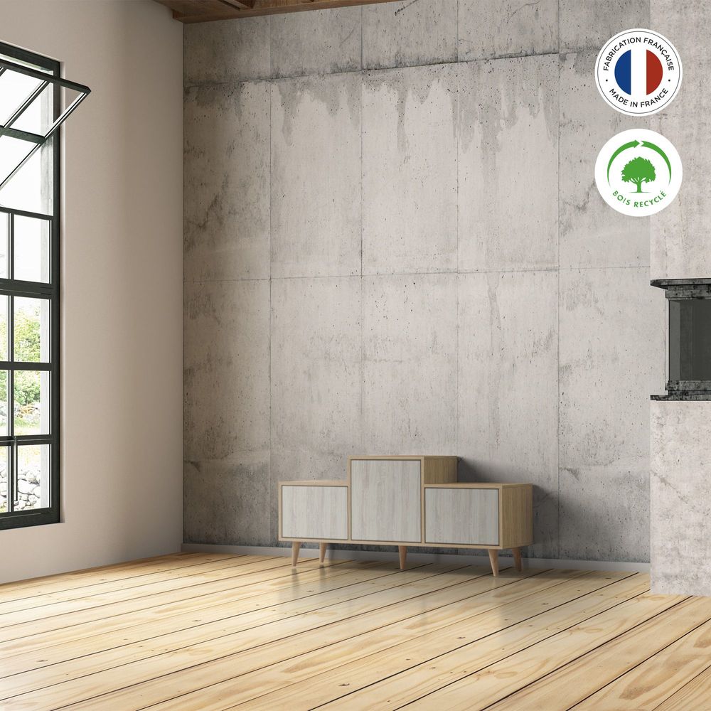 Buffets - Meuble de rangement EX AEQUO 3 portes Pin Cap Ferret - YZON