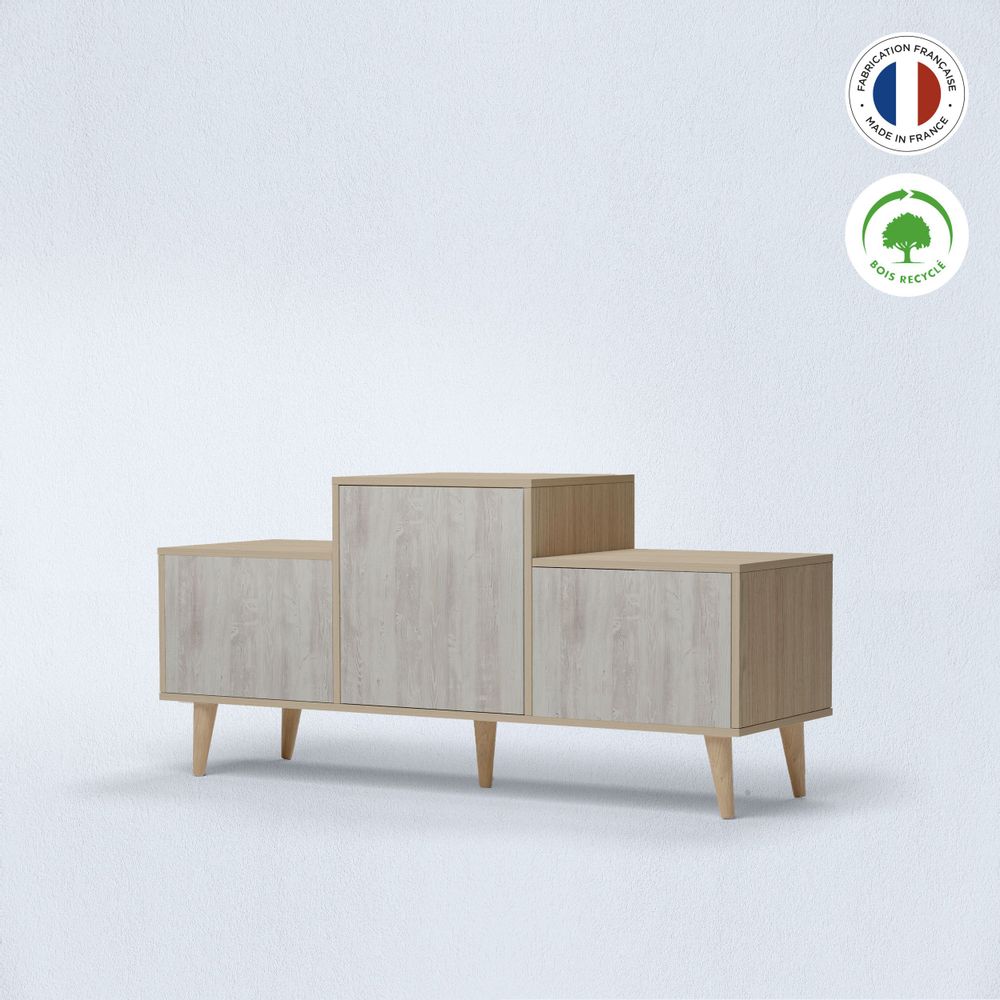 Buffets - Meuble de rangement EX AEQUO 3 portes Pin Cap Ferret - YZON