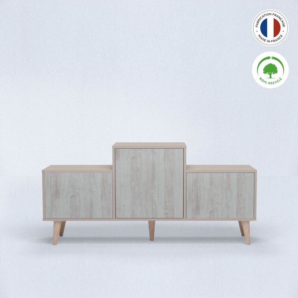 Buffets - Meuble de rangement EX AEQUO 3 portes Pin Cap Ferret - YZON