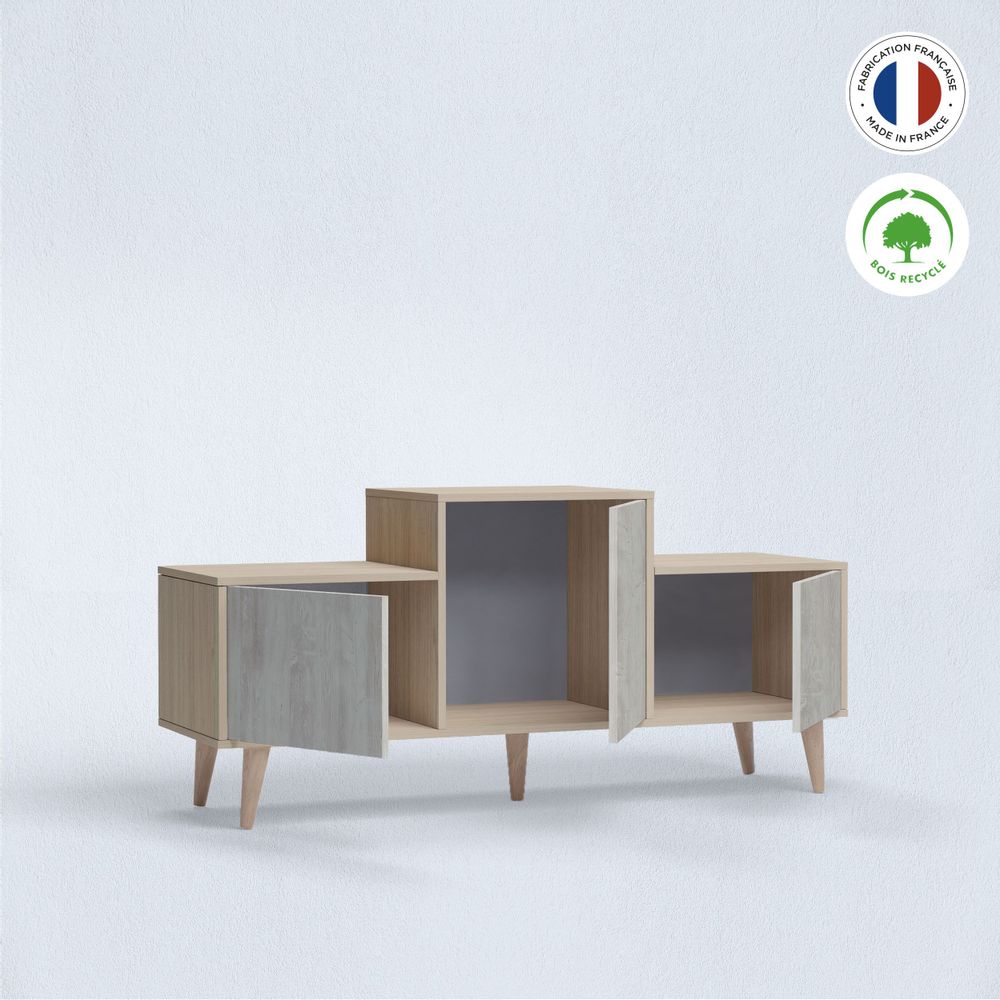 Buffets - Meuble de rangement EX AEQUO 3 portes Pin Cap Ferret - YZON