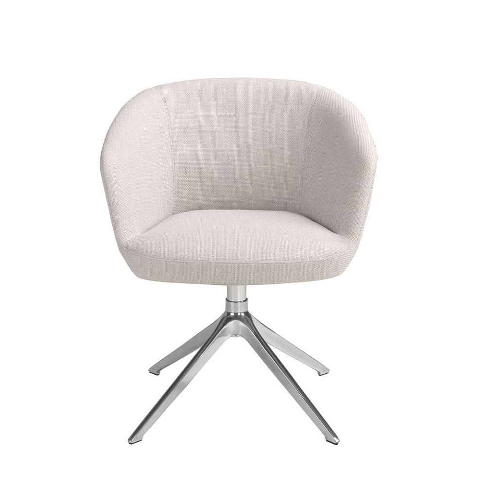 Chairs - Swivel chair light grey fabric - ANGEL CERDÁ