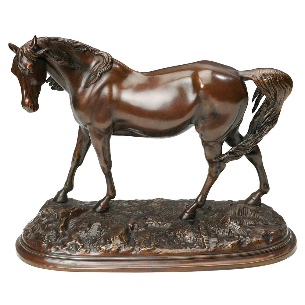 Sculptures, statuettes et miniatures - Cheval seul de Edouard Delabrière - FONDERIE DE BRONZE LAURAGAISE