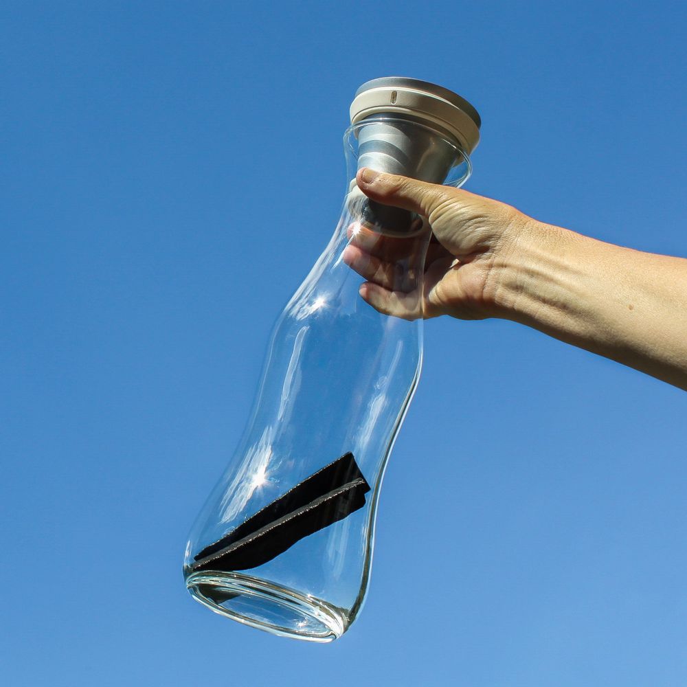 Ustensiles de cuisine - Carafe filtrante en verre - suivi charbon actif - blanc - 1L - WEETULIP - CARAFE FILTRANTE NATURELLE