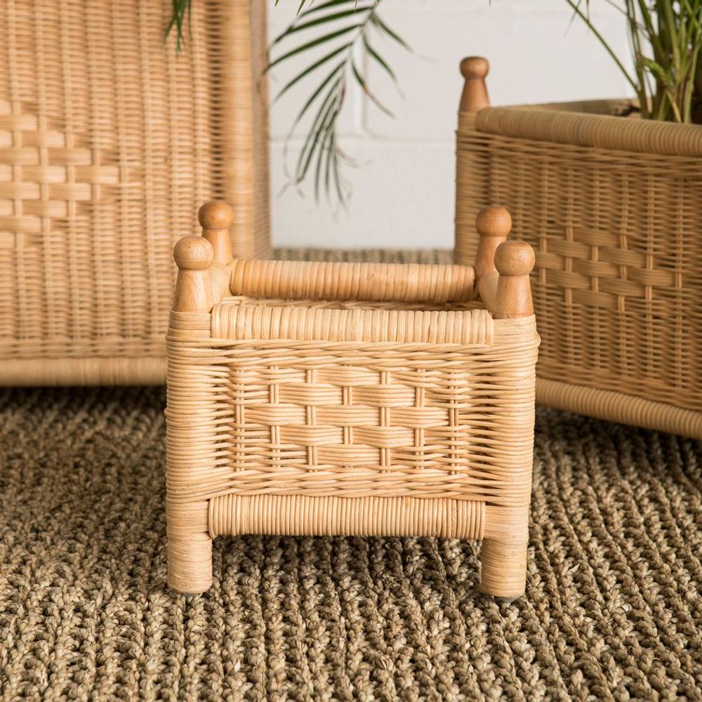 Objets de décoration - Jardinière Carré en Rotin BAHAMA Set 3 - MAHE HOMEWARE