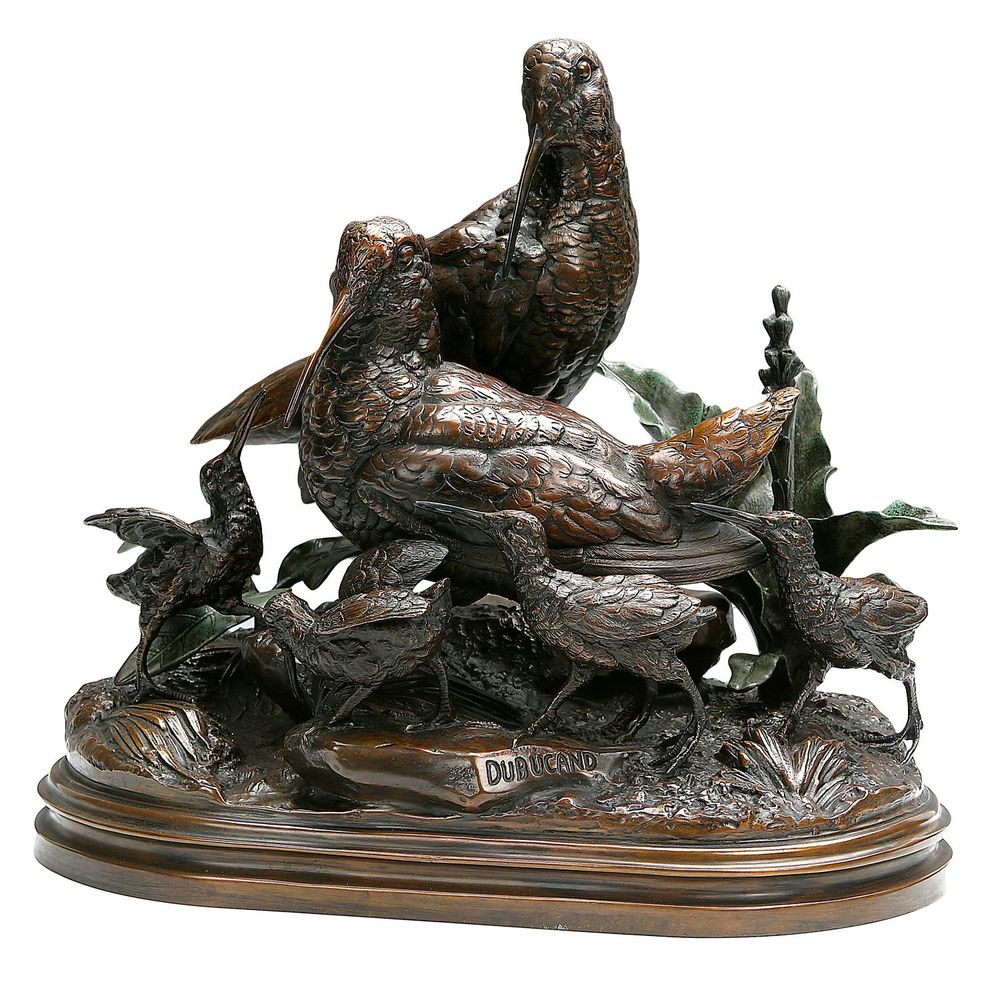 Sculptures, statuettes et miniatures - Famille de Bécasses de Alfred Dubucand - FONDERIE DE BRONZE LAURAGAISE