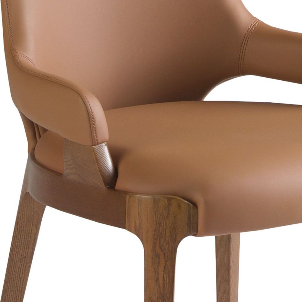 Chairs - Brown leatherette chair - ANGEL CERDÁ