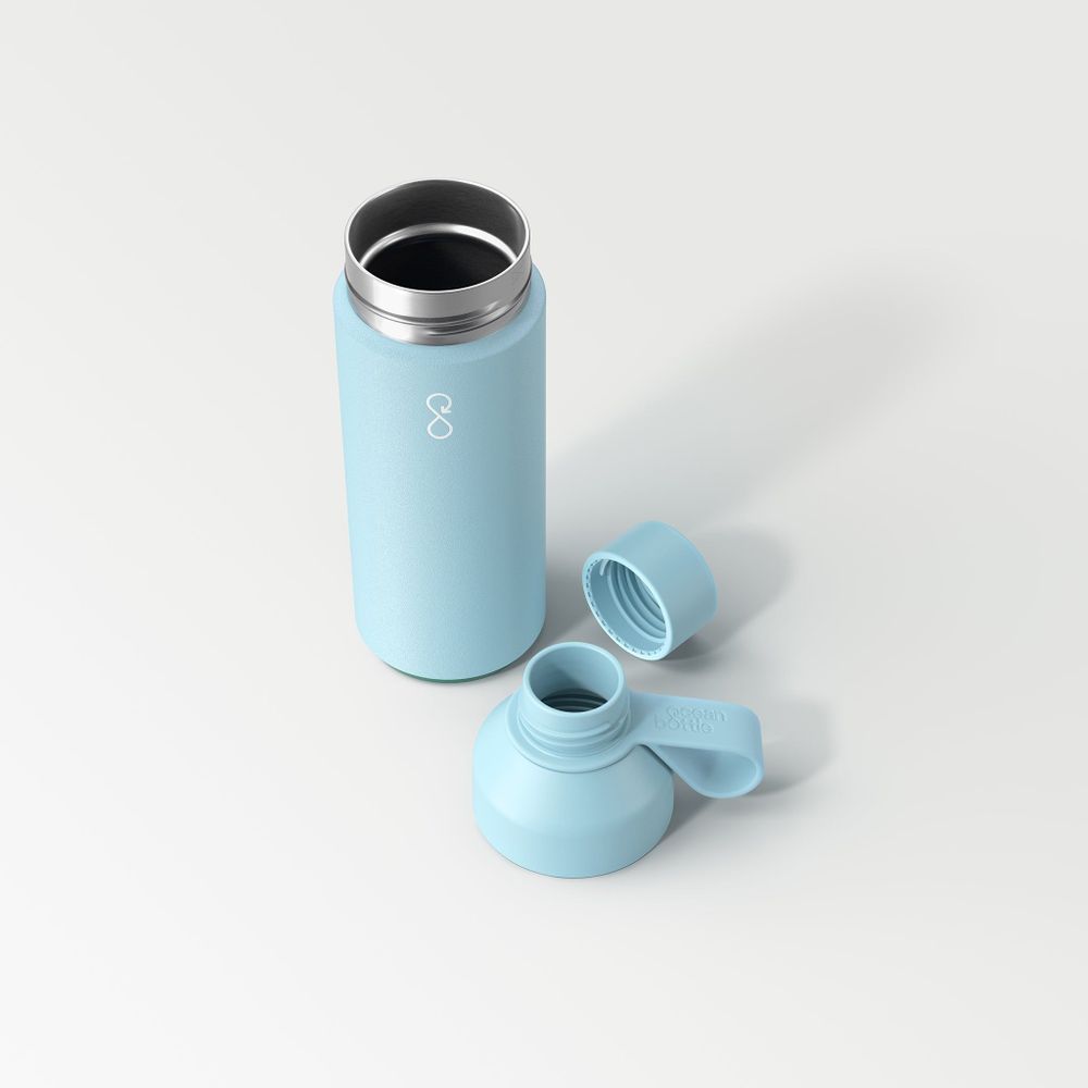 Boîtes de conservation - "Ocean Bottle" la bouteille d'eau originale (500ml) - Bleu ciel - OCEAN BOTTLE