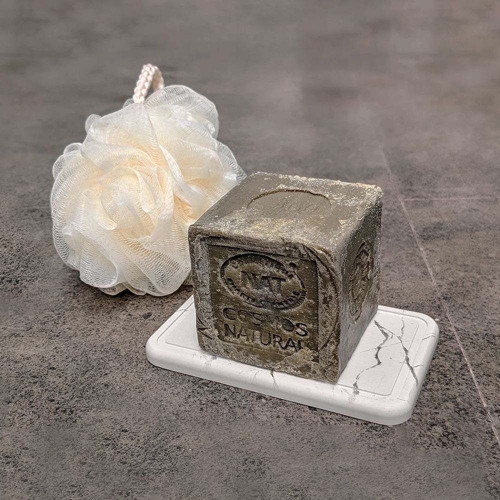 Porte-savons - Porte savon pierre absorbante anti odeur jaune vert bleu noir gris marbre diatomite - OSNA