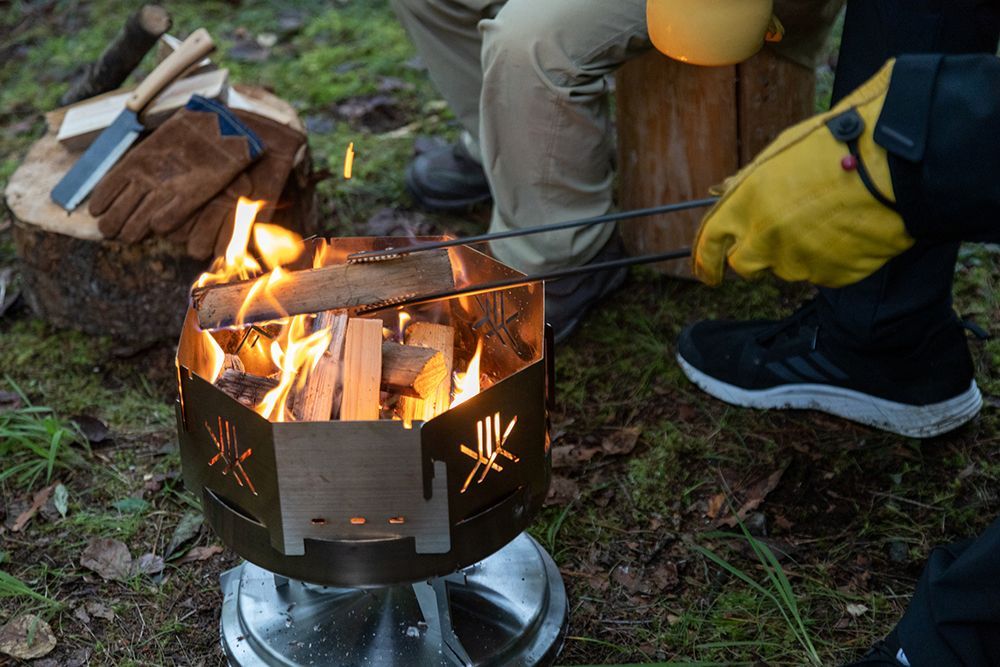 Objets de décoration - Foyer creusé mobile en cuvette métal pour activités en plein air - FIRESIDE