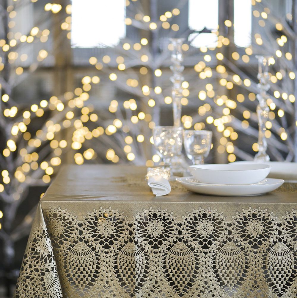 Garden textiles - vinyl tablecloths with lace - FIORIRA UN GIARDINO SRL