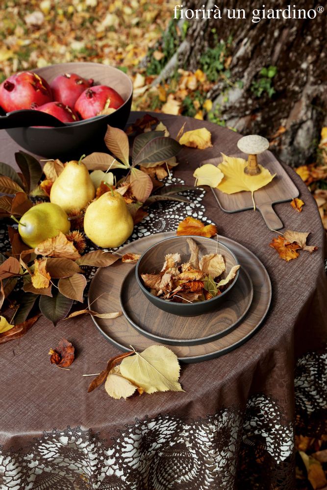 Garden textiles - vinyl tablecloths with lace - FIORIRA UN GIARDINO SRL