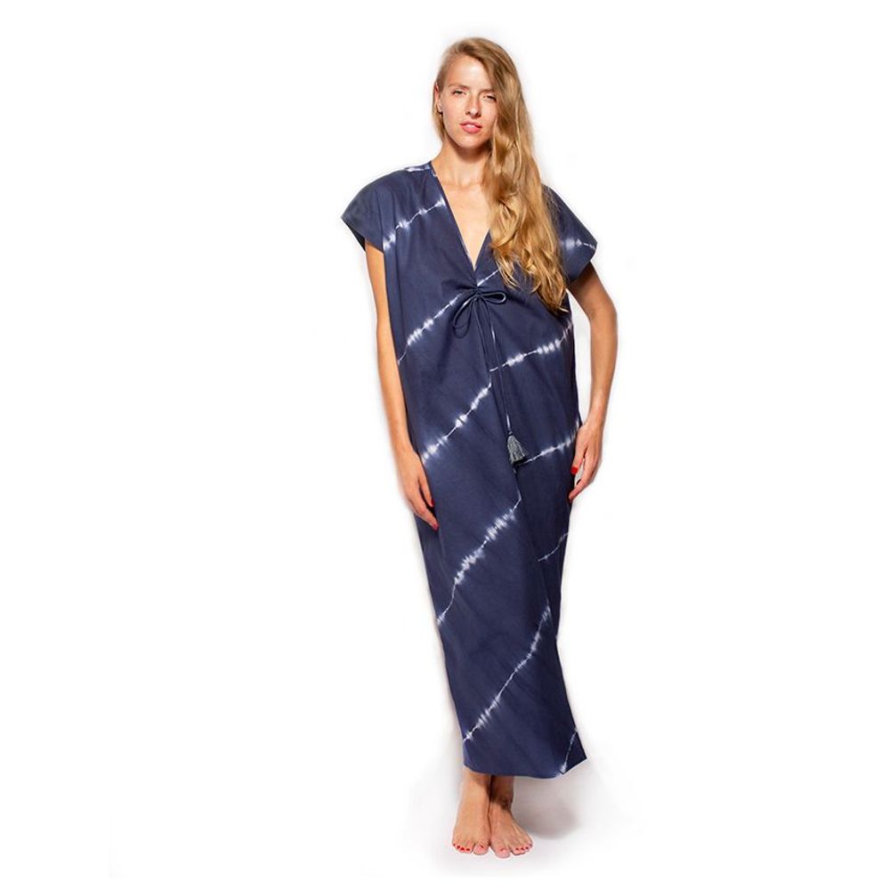 Apparel - Line blue dress long - HELLEN VAN BERKEL HEARTMADE PRINTS