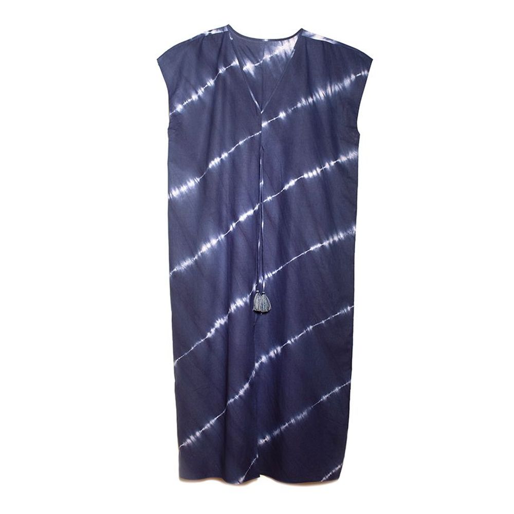 Apparel - Line blue dress long - HELLEN VAN BERKEL HEARTMADE PRINTS