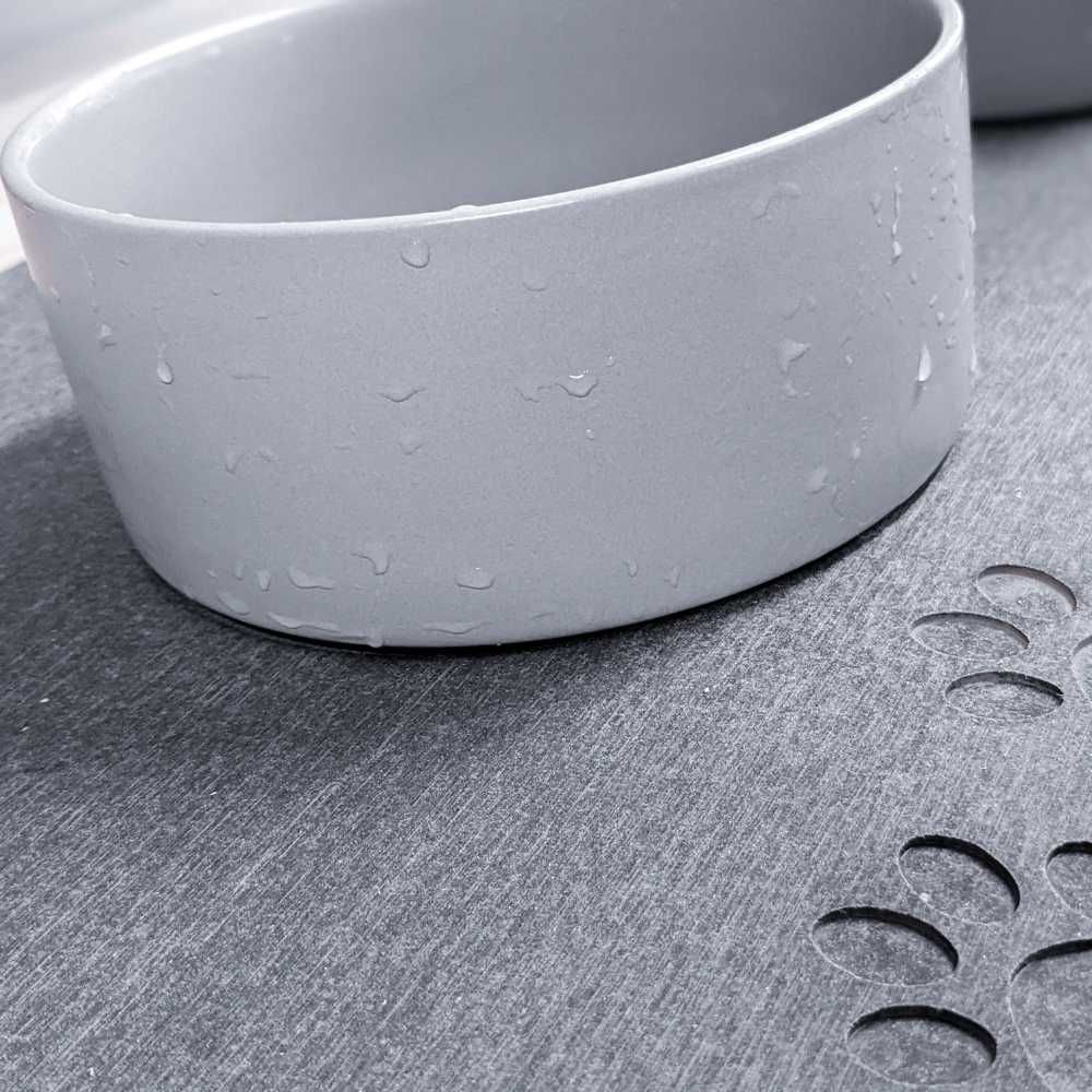 Outdoor decorative accessories - CERAMIC BOWL for gray round cat dogs - OSNA