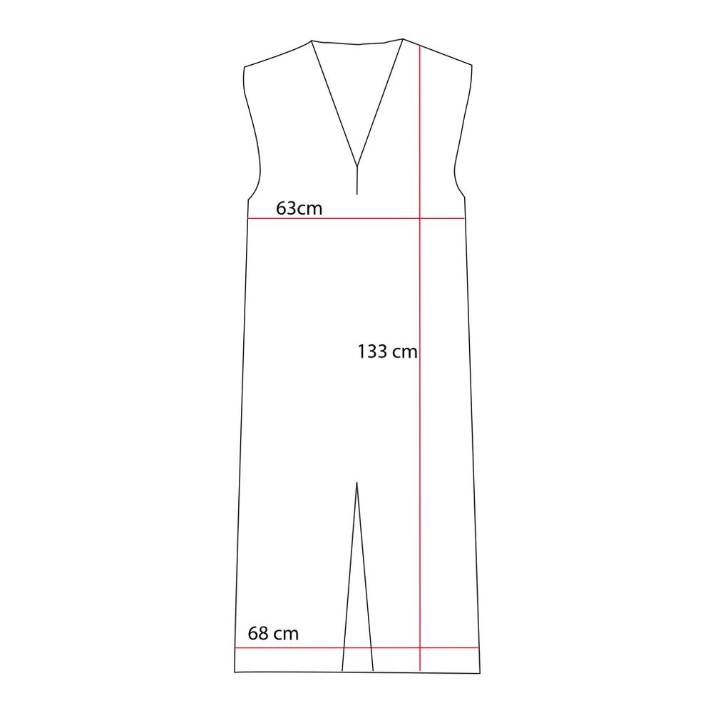 Apparel - Line blue dress long - HELLEN VAN BERKEL HEARTMADE PRINTS