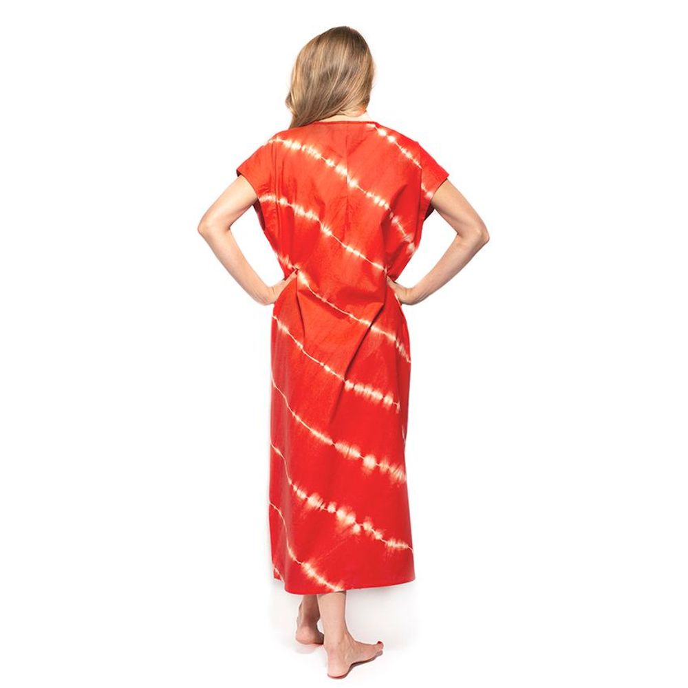 Apparel - Line red dress long - HELLEN VAN BERKEL HEARTMADE PRINTS