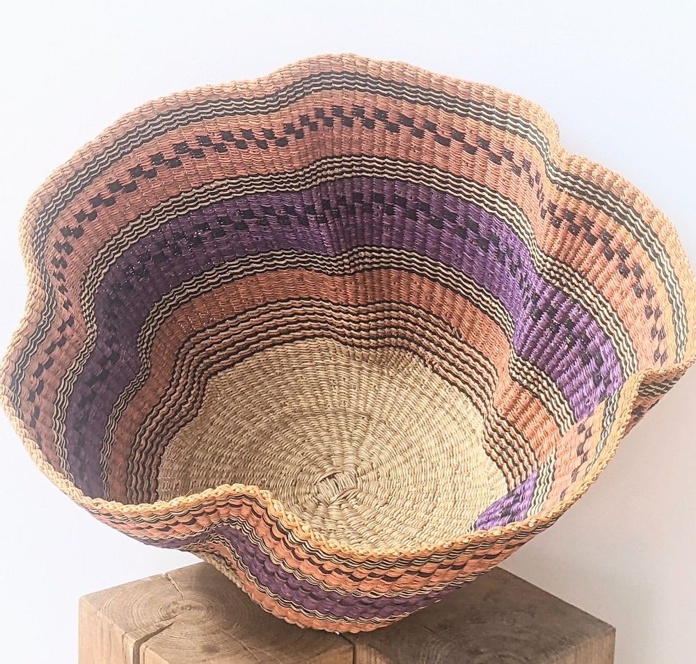 Pièces uniques - Corbeille wavy, Ghana - MALKIA HOME