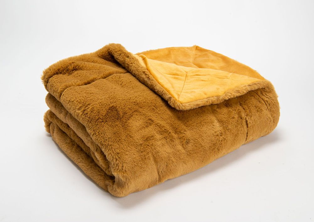Plaids - PLAID LUXE CAMEL 130X170 - - AMADEUS