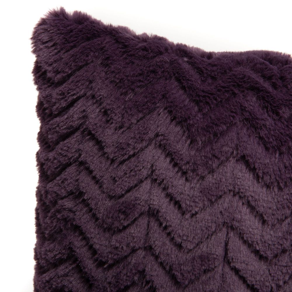 Fabric cushions - CUSHION CHEVRON PRUNE 40X40  - - AMADEUS