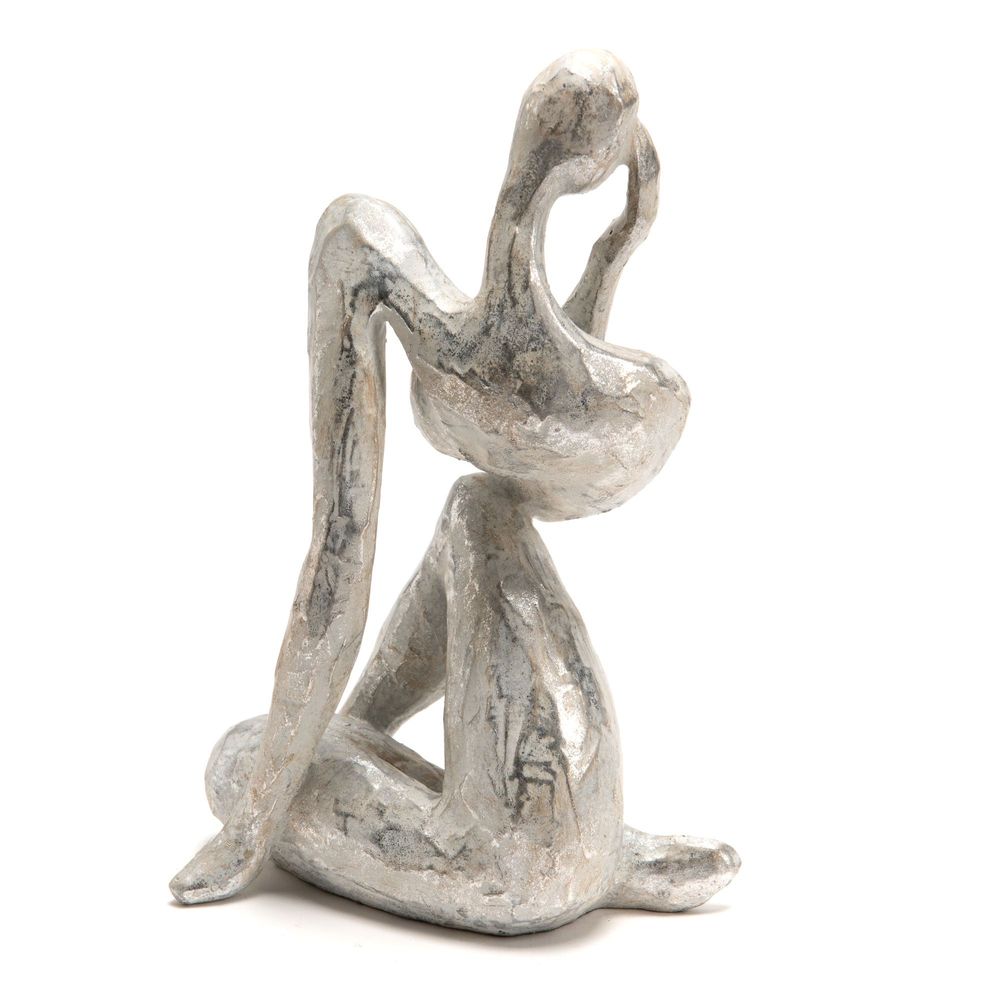 Sculptures, statuettes et miniatures - STATUE FEMME ARGENTE COQUETTE - - AMADEUS