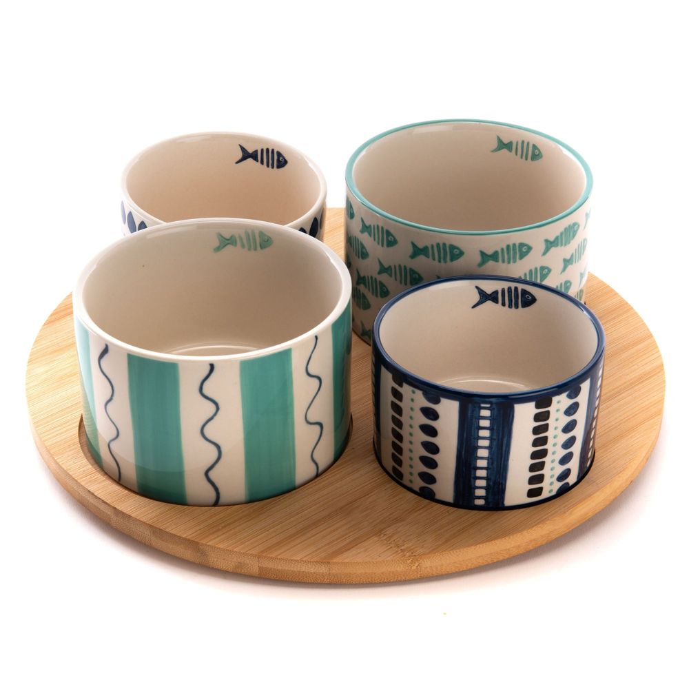 Plats et saladiers - PLAT + 4 BOLS PELUSO - - AMADEUS