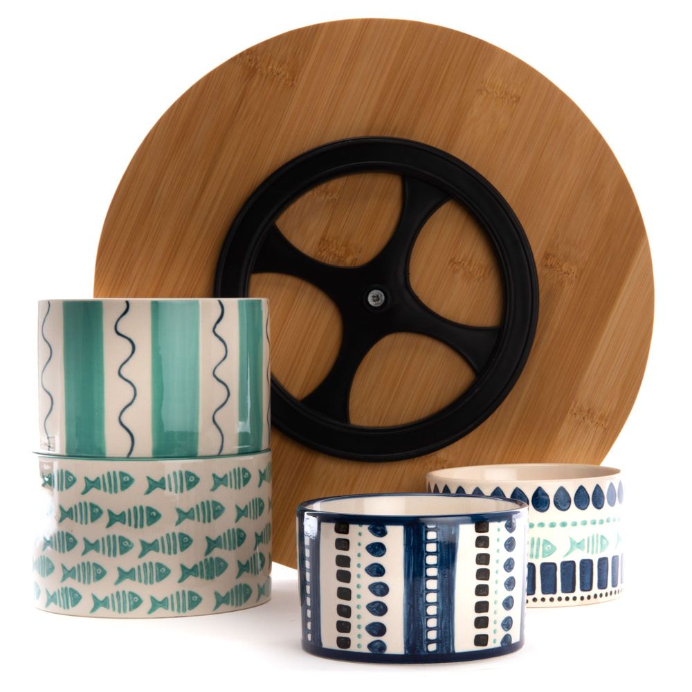 Plats et saladiers - PLAT + 4 BOLS PELUSO - - AMADEUS