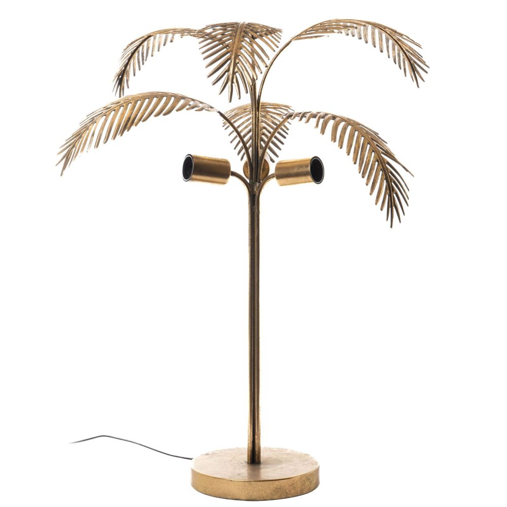 Lampes de table - LAMPE PALMIER DOREE - E27_40W - AMADEUS