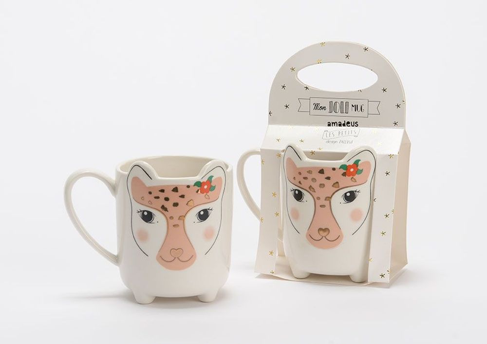 Children's mealtime - MUG LEOPARD   - - AMADEUS LES PETITS