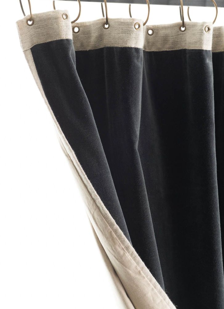 Curtains and window coverings - MEDICIS curtain 130x280cm MEDICIS ANTHRACITE - EN FIL D'INDIENNE...