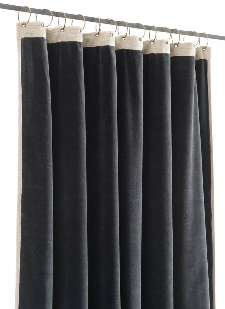 Curtains and window coverings - MEDICIS curtain 130x280cm MEDICIS ANTHRACITE - EN FIL D'INDIENNE...