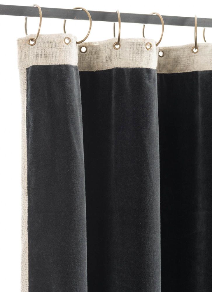 Curtains and window coverings - MEDICIS curtain 130x280cm MEDICIS ANTHRACITE - EN FIL D'INDIENNE...
