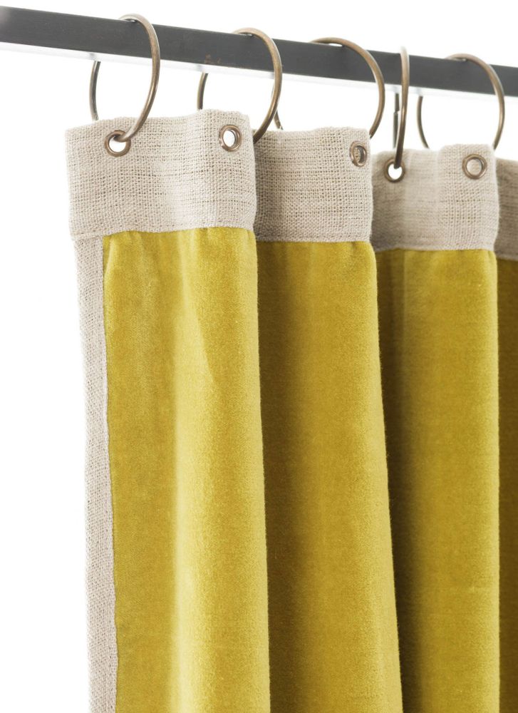 Curtains and window coverings - MEDICIS curtain 130x280cm MEDICIS CITRON - EN FIL D'INDIENNE...