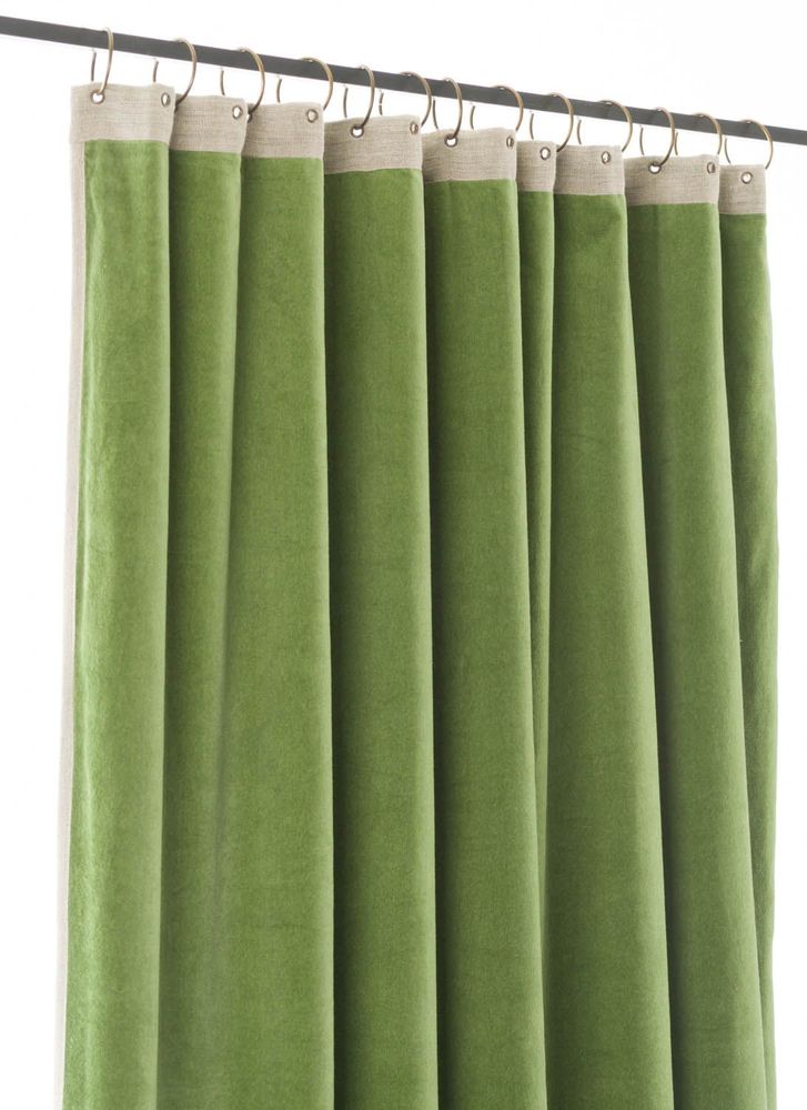 Curtains and window coverings - MEDICIS AVOCAT 130x280cm cotton velvet blackout curtain - EN FIL D'INDIENNE...