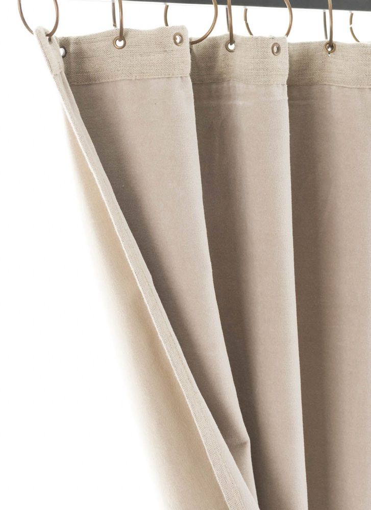 Curtains and window coverings - MEDICIS cotton velvet blackout curtain 130x280 cm BEIGE - EN FIL D'INDIENNE...