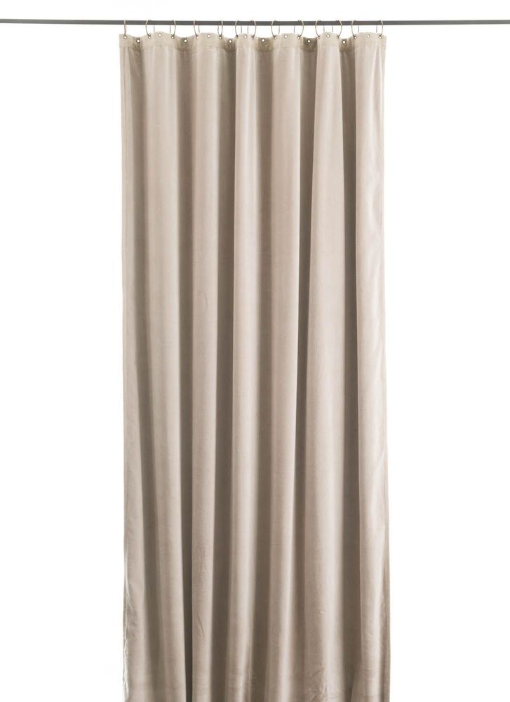 Curtains and window coverings - MEDICIS cotton velvet blackout curtain 130x280 cm BEIGE - EN FIL D'INDIENNE...