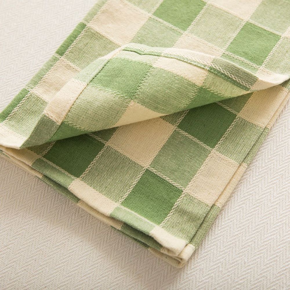 Napkins - Check Woven Cotton Napkin - MAHE HOMEWARE